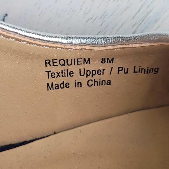 Penny Loves Kenny Requium Size 8 Navy/Silver Block Heel Almond Toe Retro Feel - Picture 3 of 10